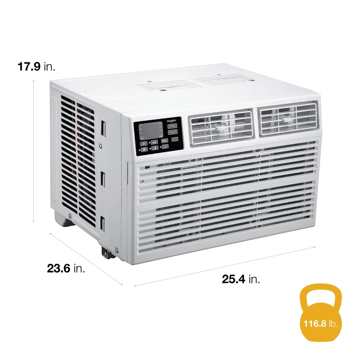 Whirlpool - 1,000 Sq. Ft. 18,000 BTU 230V Window Air Conditioner - White