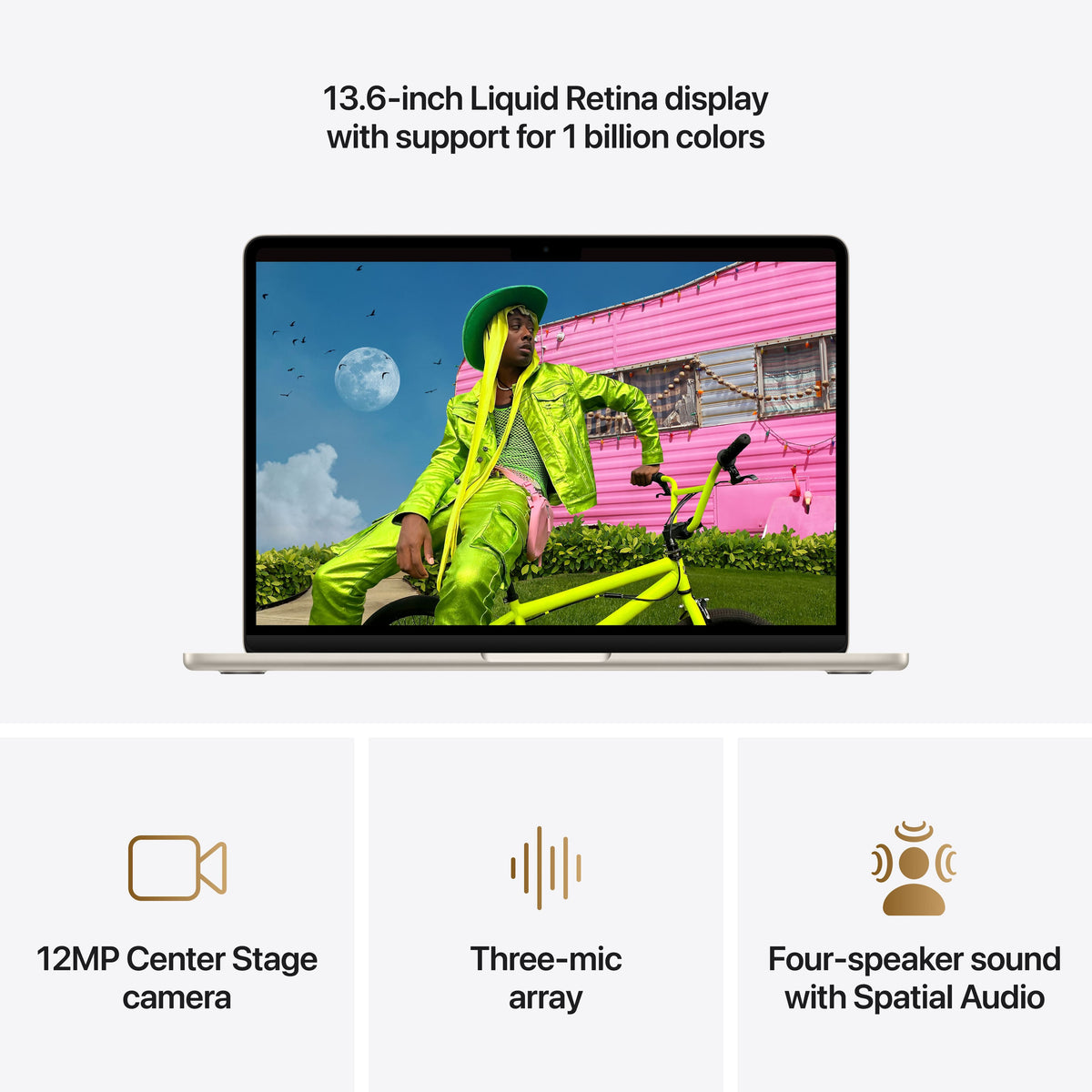 Apple - MacBook Air 13-inch Laptop - M5 chip with 10-core CPU and 10-core GPU - 24GB Memory - 1TB SSD - Starlight