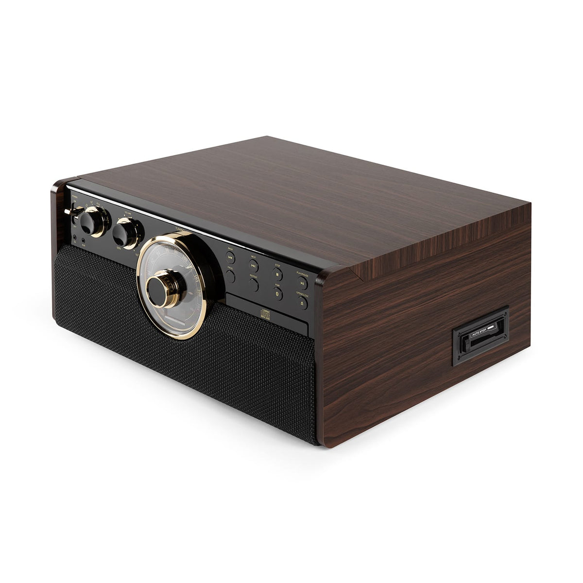 Victrola - Empire Bluetooth 6-in-1 Record Player - Gold/Brown/Black