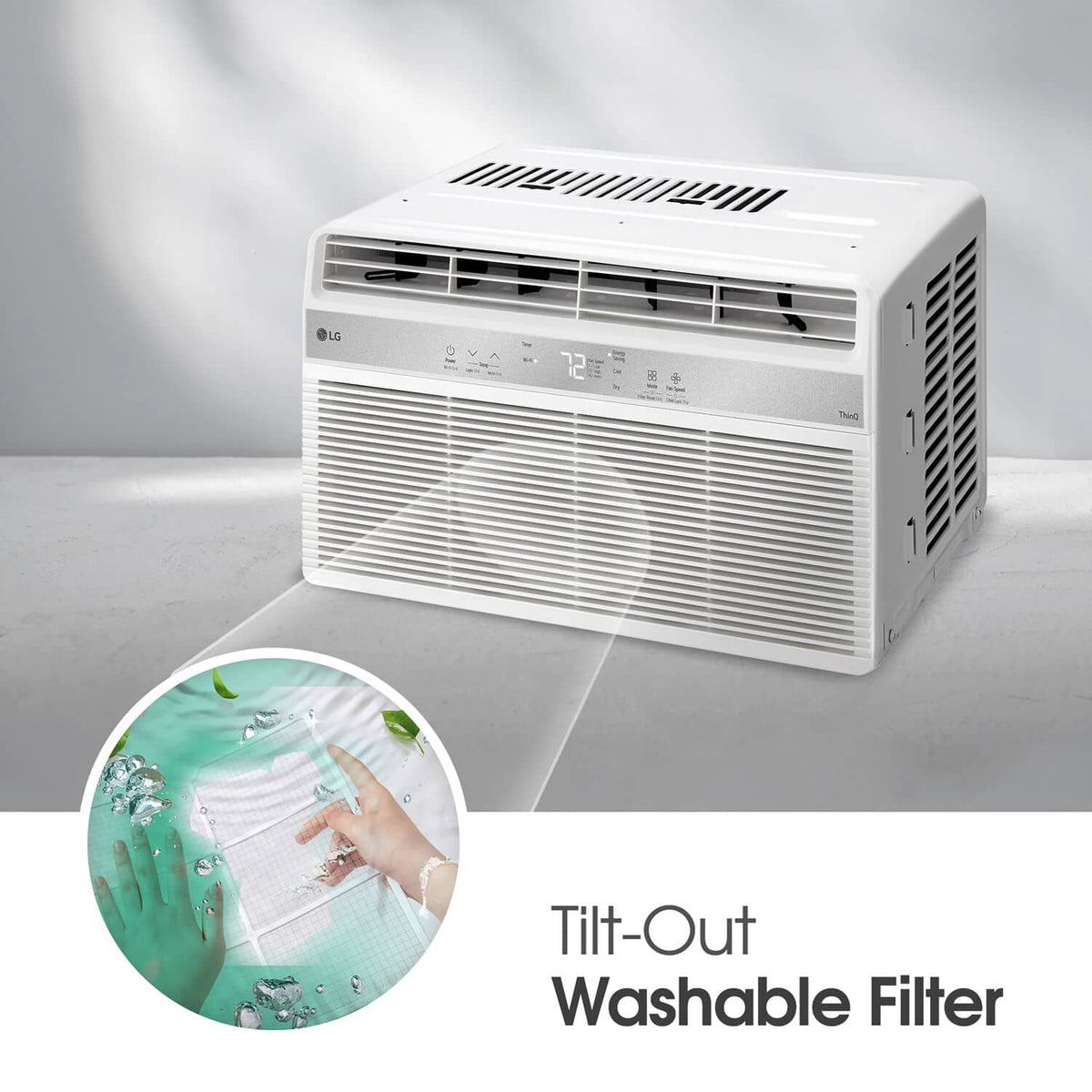 LG - 250 Sq. Ft. 6,000 BTU Window Air Conditioner - White
