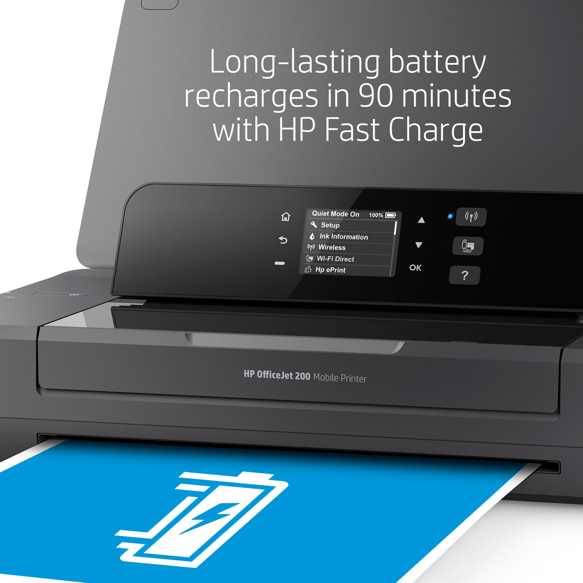 HP - OfficeJet 200 Mobile Inkjet Printer - Black