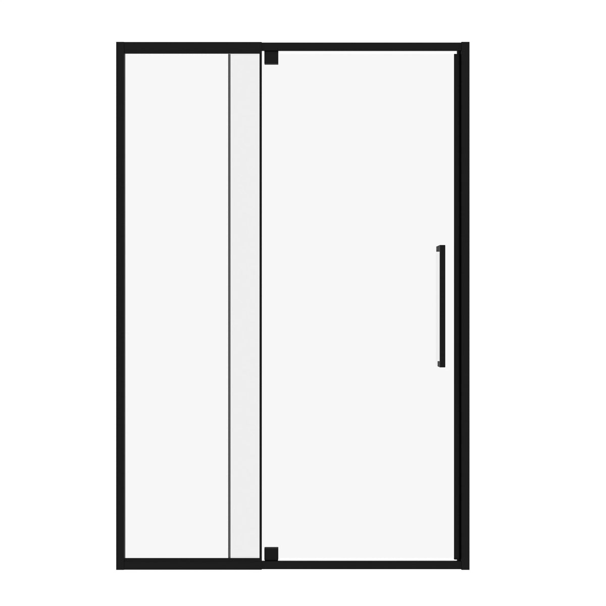 Puerta de ducha pivotante semisin marco, diseño reversible