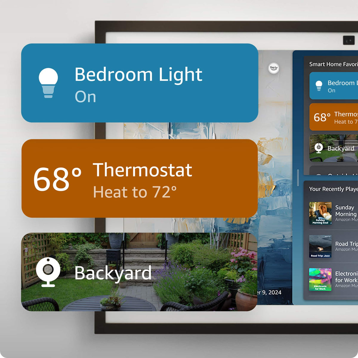 Amazon - Echo Show 21 Full HD 21" smart display for home organization, with built-in Fire TV and Alexa - Black