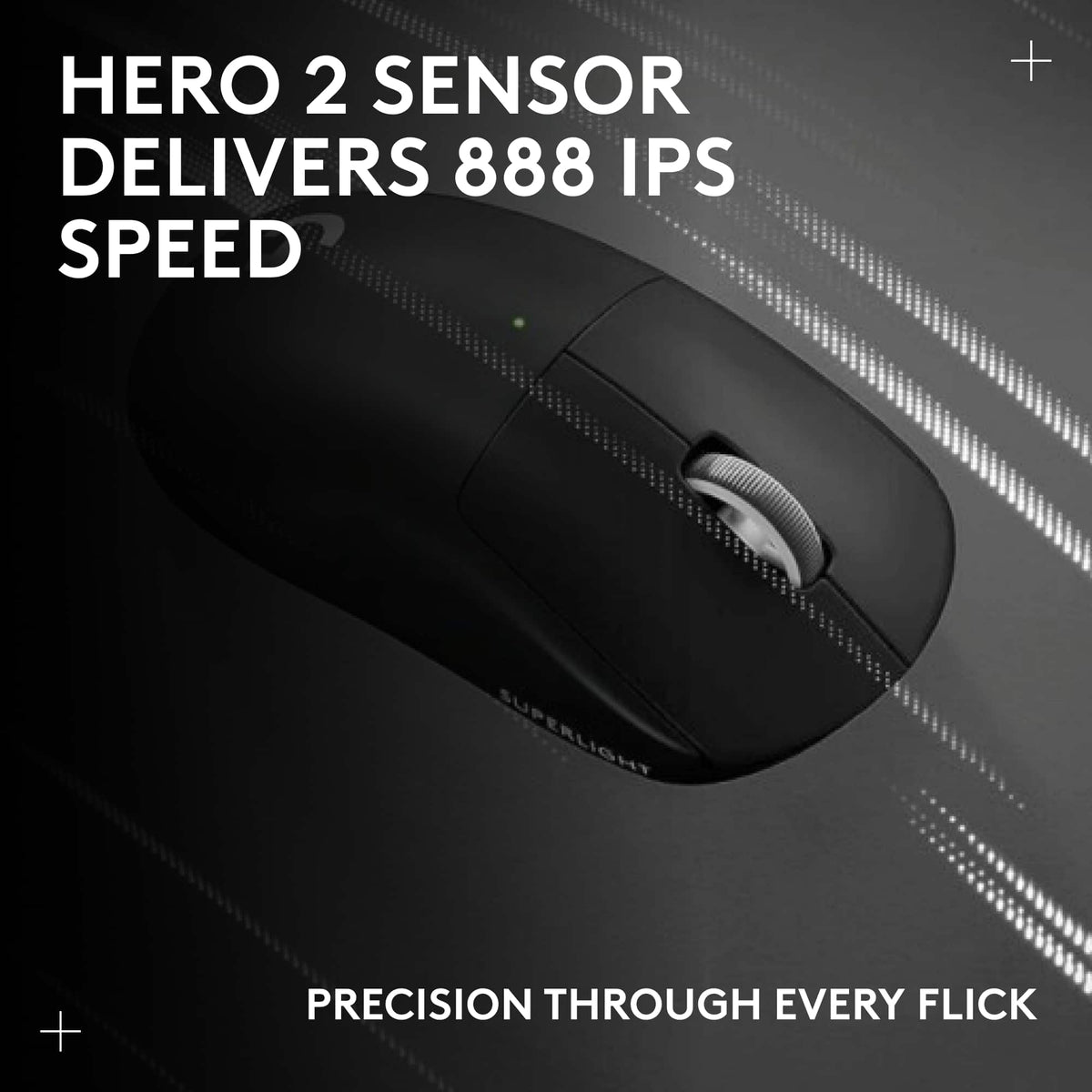 Logitech - PRO X SUPERLIGHT 2c LIGHTSPEED Lightweight Compact Wireless Optical HERO 2 Sensor 44 000 DPI Gaming Mouse for PC - Wireless - Black