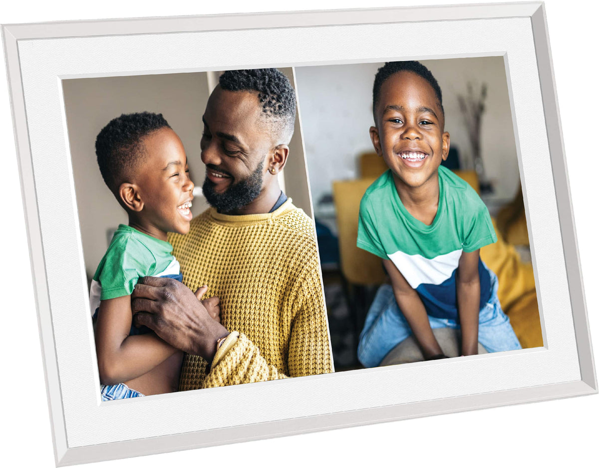 Aura Home - Aura Carver Mat 10 Digital Wifi Photo Frame-Sandstone with Paper Mat - Sandstone (Light)