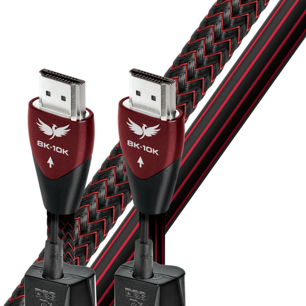 AudioQuest - FireBird 48 7.4' 4K-8K-10K 48Gbps HDMI Cable - Red on Black