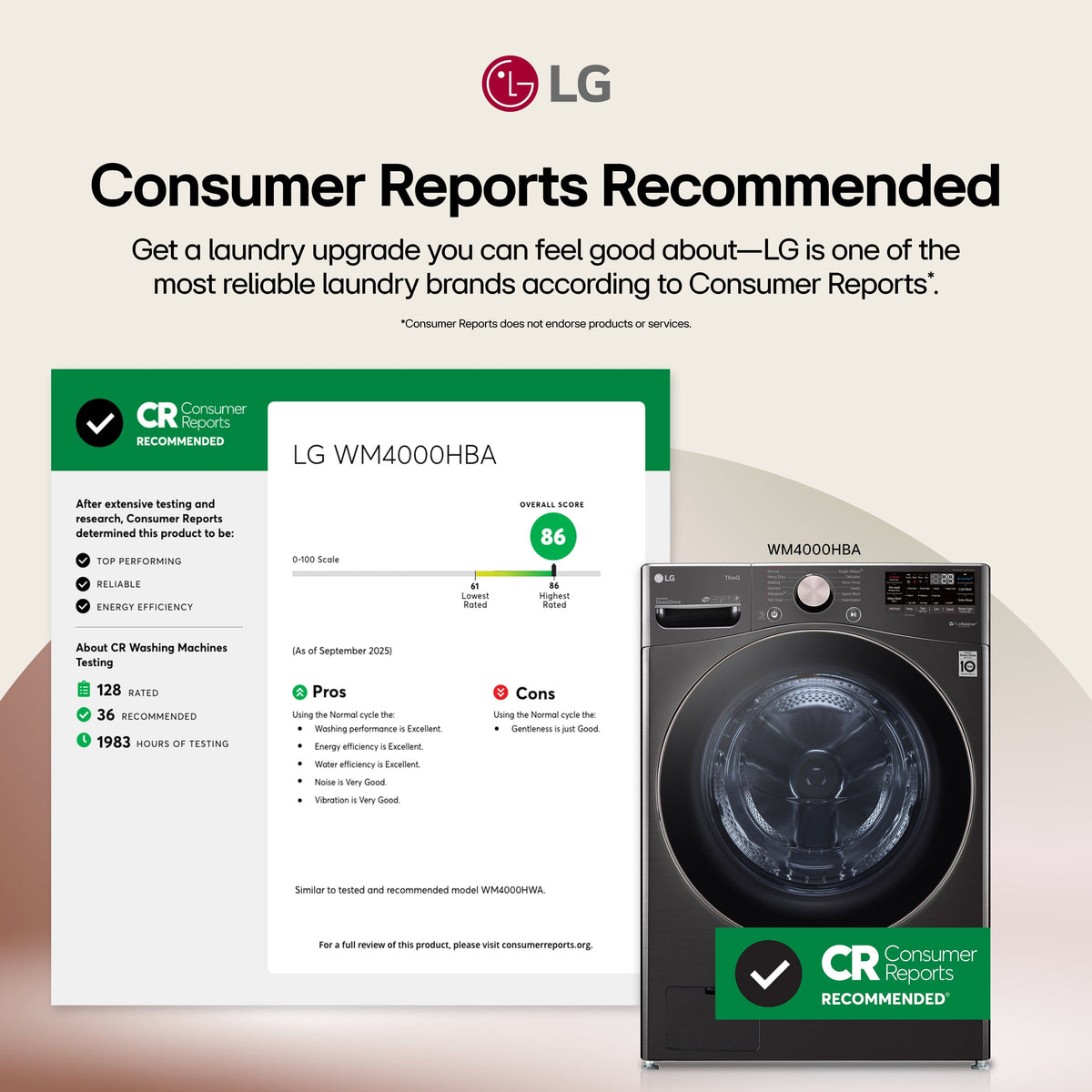 LG - 4.5 Cu. Ft. High-Efficiency Stackable Smart Front Load Washer with Steam and Built-In Intelligence - Black Steel