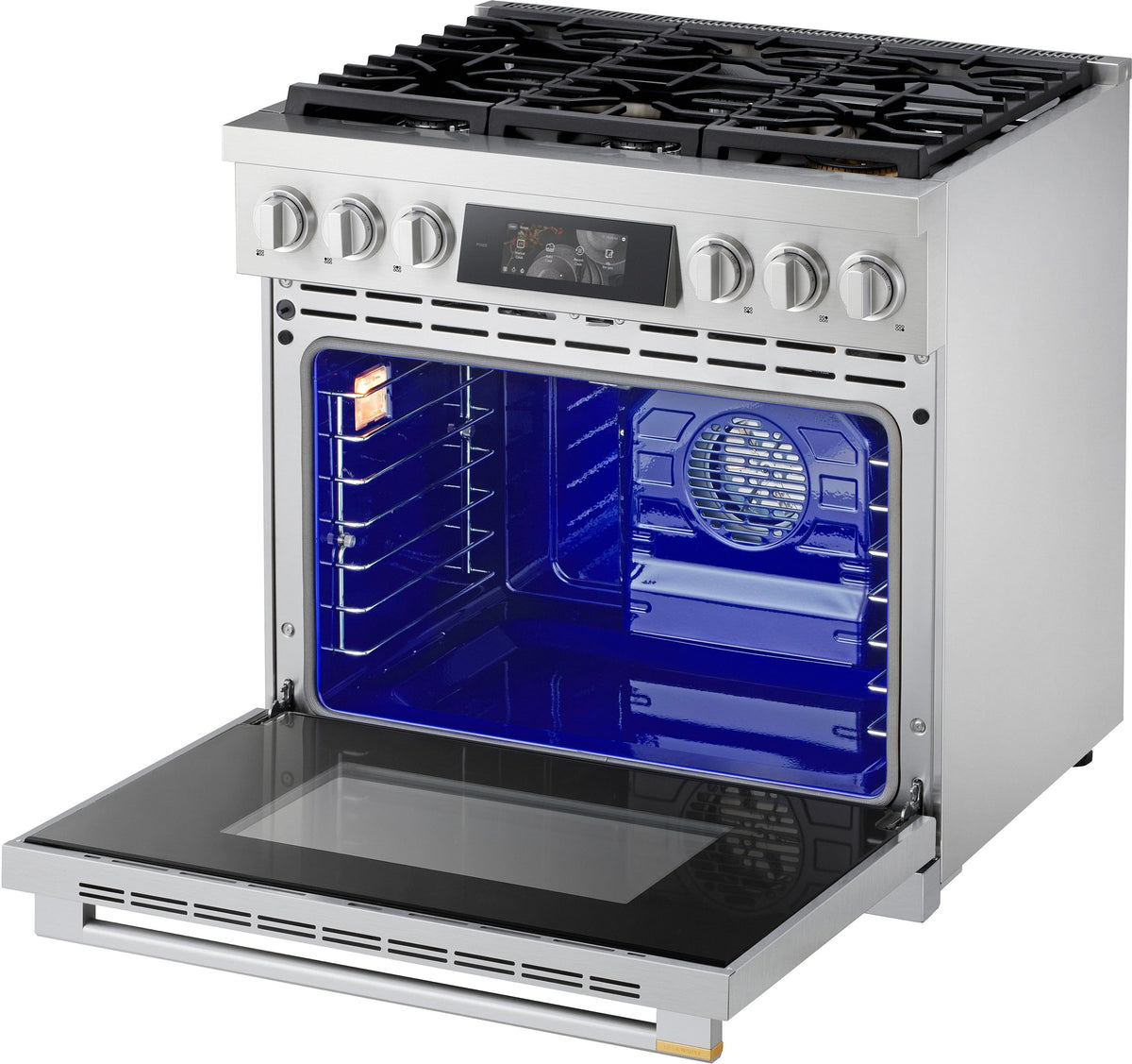 LG - SIGNATURE 36-in Wide 6.3 Cu. Ft. Slide-In Gas True Convect Pro Range with 6 Burners, AirFry, and UltraHeat 23K Burner - Stainless Steel