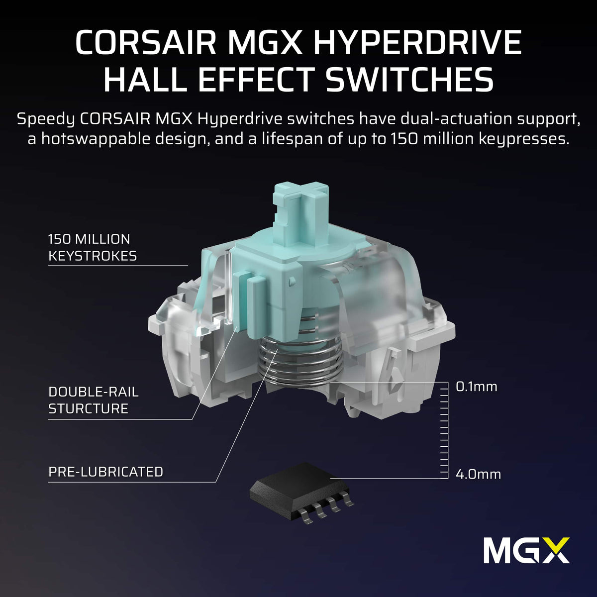 CORSAIR - VANGUARD PRO 96 RGB Wired Magnetic Hall Effect MGX Linear 96% Gaming Keyboard with FlashTap SOCD + Rapid Trigger - Black