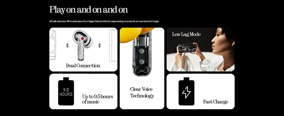 Nothing - Ear (a) Wireless Bluetooth Earbuds - Black