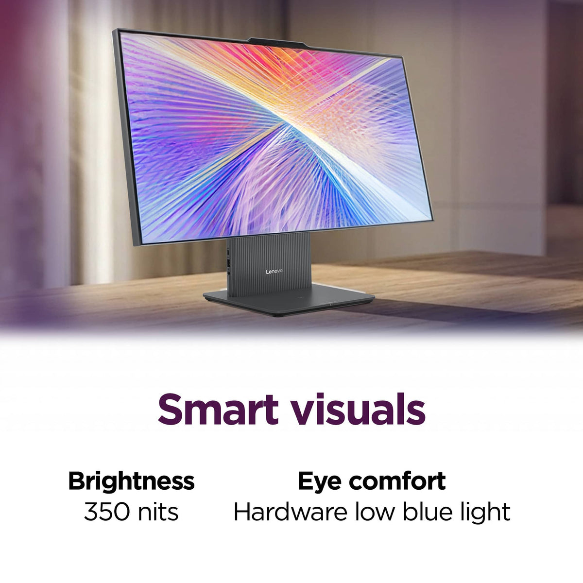 Lenovo - IdeaCentre AIO 27" 2K IPS LCD Touch-Screen All-In-One - Core Ultra 7 Processor 355 2026 - 16GB Memory - 1TB Storage - Luna Grey