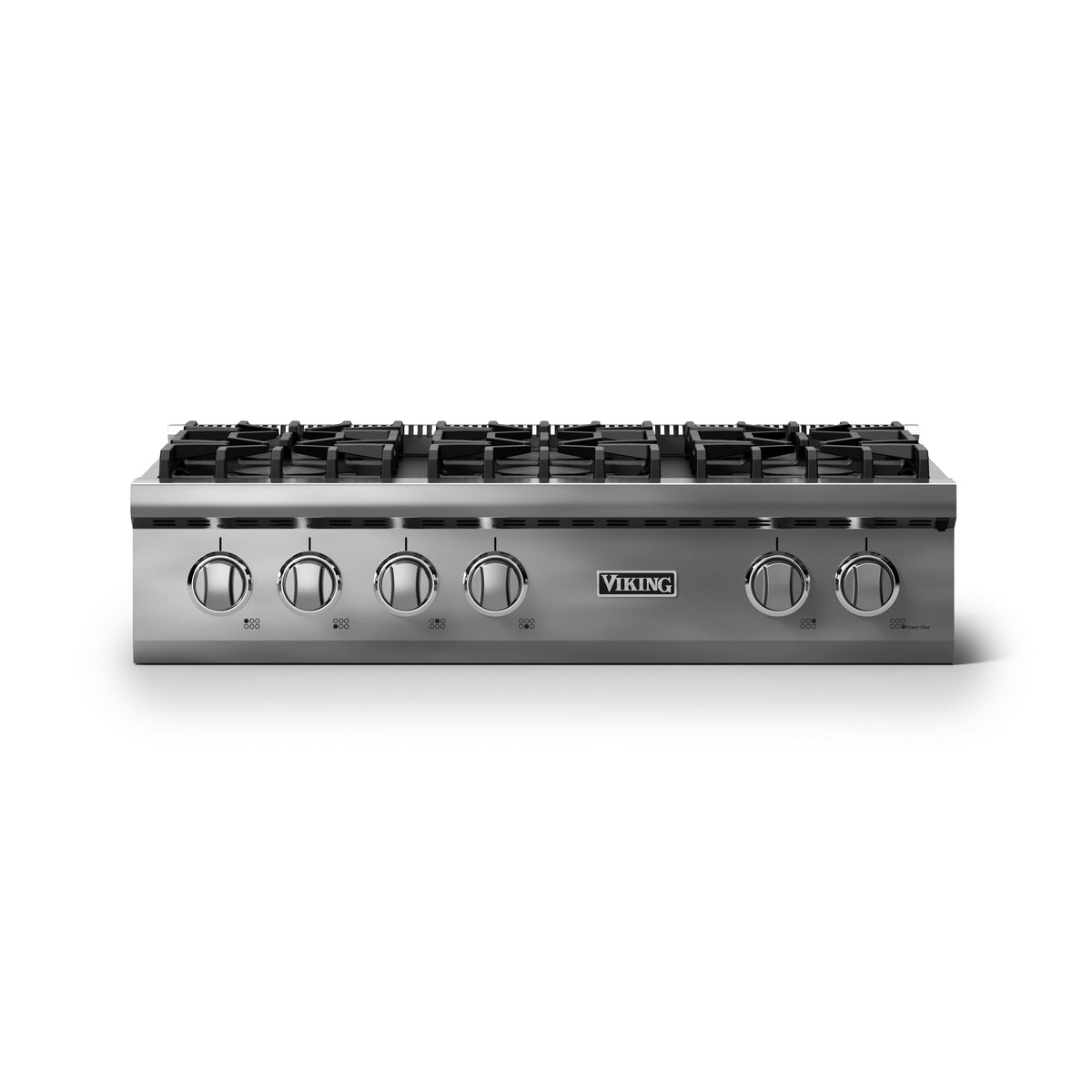Viking - 36"W. Pro5S 6 Burner Built-in Gas Sealed Burner Rangetop-Stainless Steel - Stainless Steel