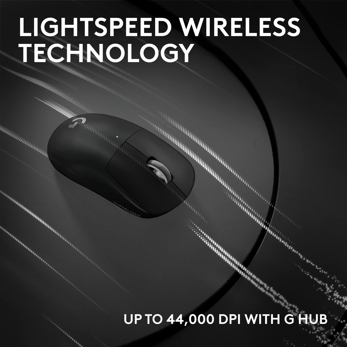 Logitech - PRO X SUPERLIGHT 2c LIGHTSPEED Lightweight Compact Wireless Optical HERO 2 Sensor 44 000 DPI Gaming Mouse for PC - Wireless - Black