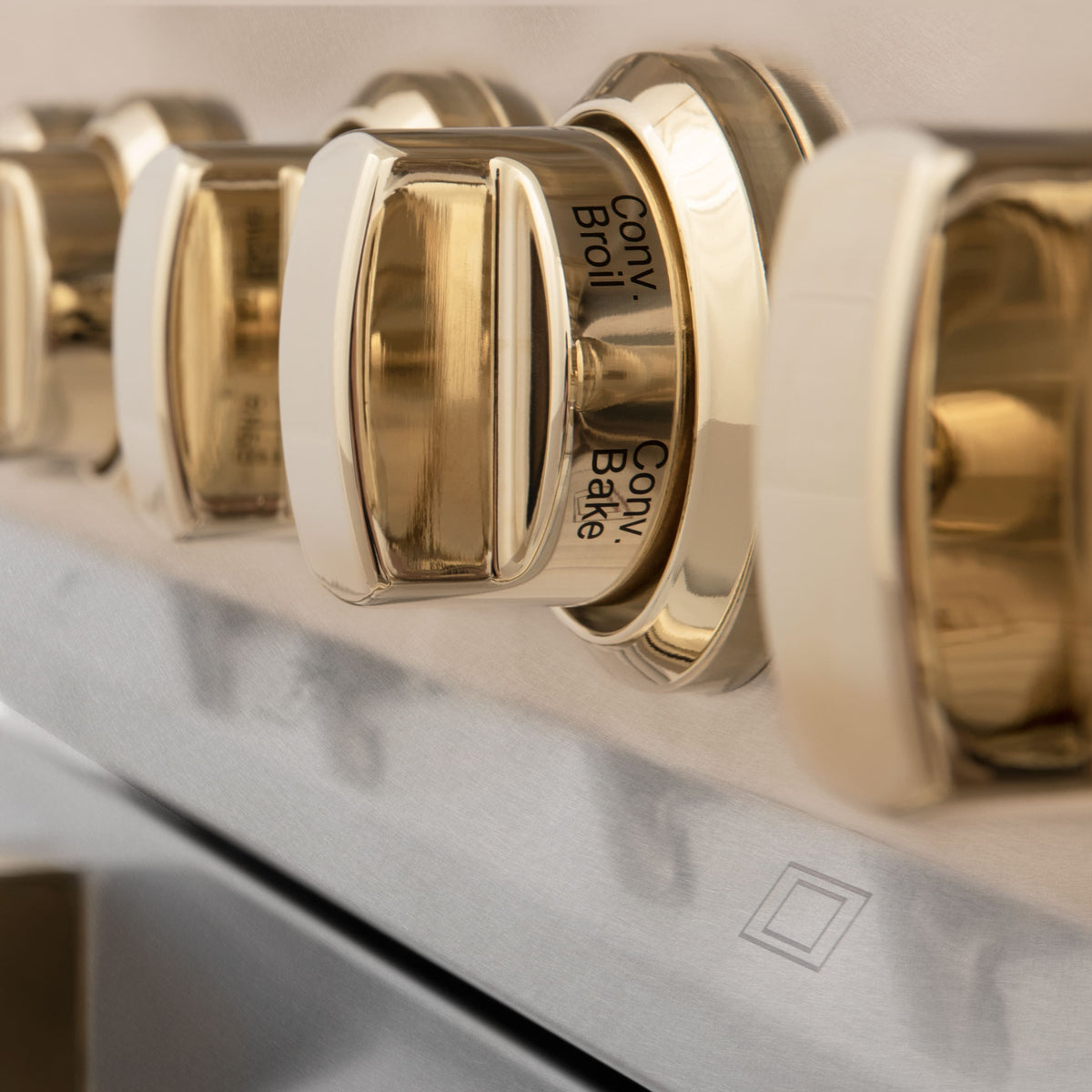 48 in. Wide 8 Burner ZLINE Autograph Legacy Dual Fuel Range in Satin Steel & Gold Accents (RASZ-SN-48-G) - Stainless Steel