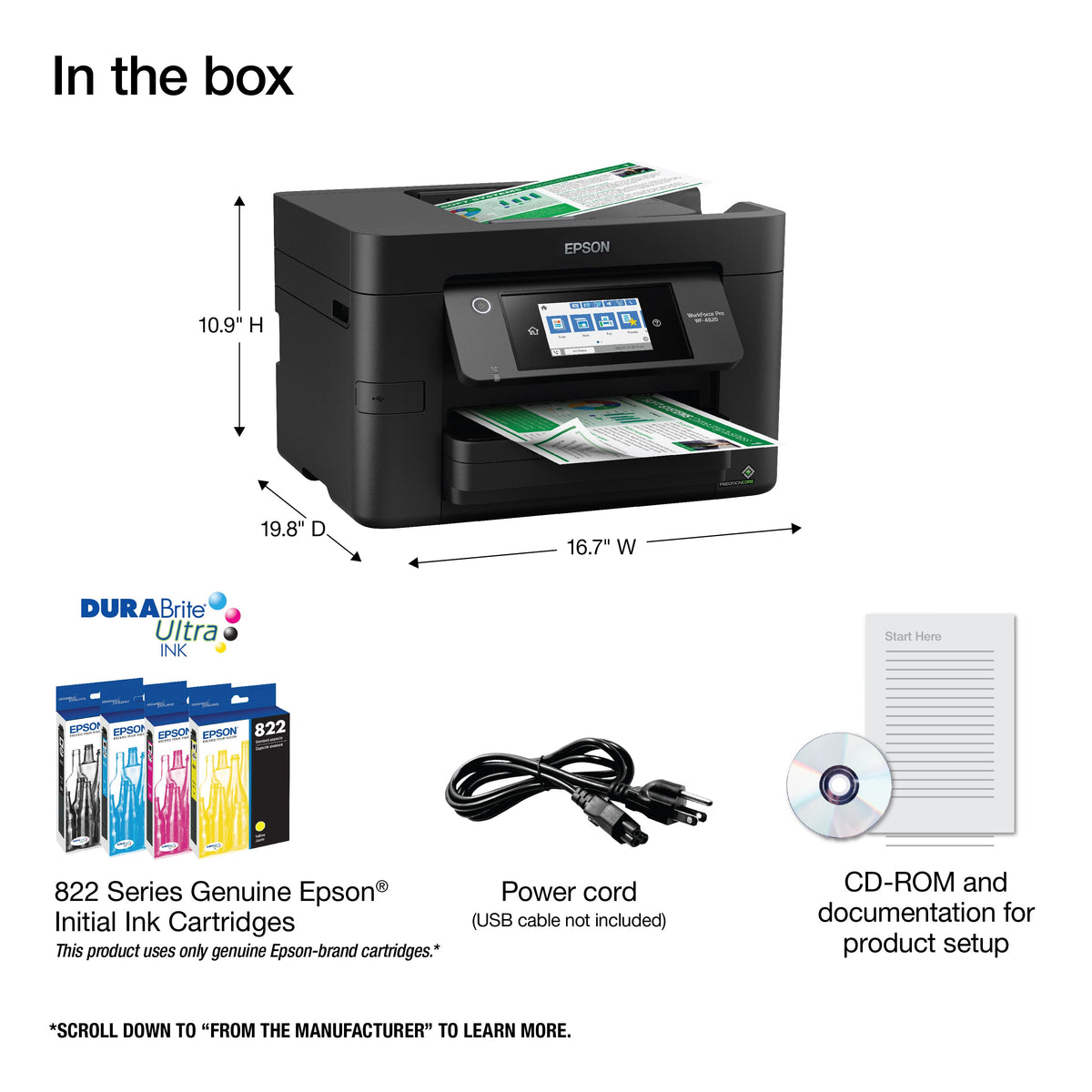 Epson - WorkForce Pro WF-4820 Wireless All-in-One Inkjet Printer - Black