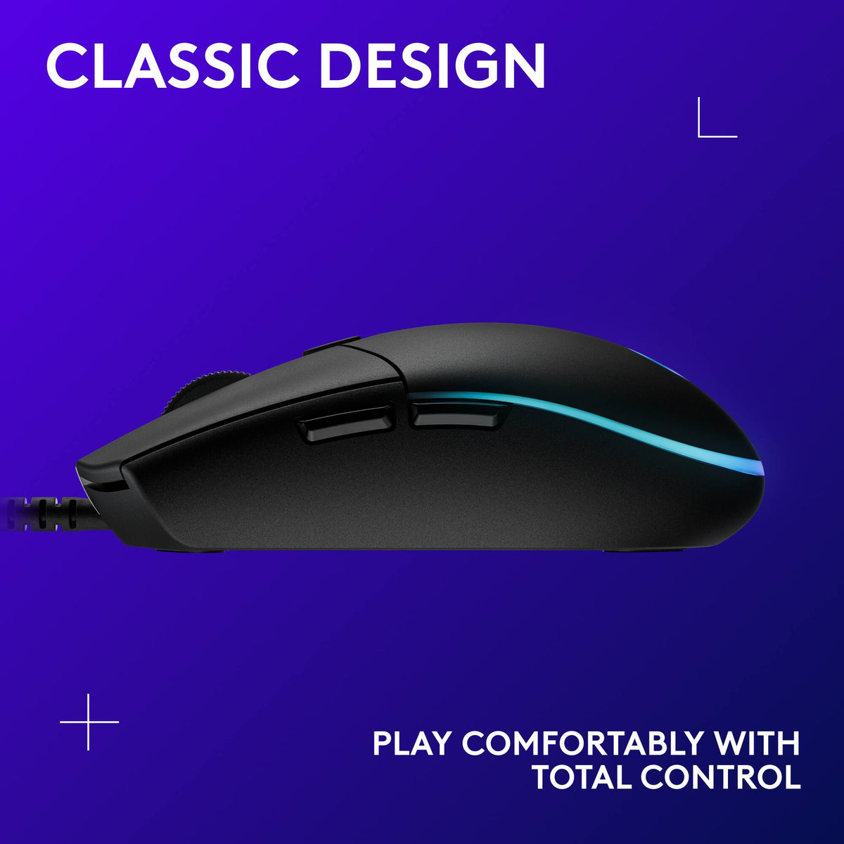 Logitech - G203 LIGHTSYNC Wired Optical Gaming Mouse with 8,000 DPI sensor - Wired - Black