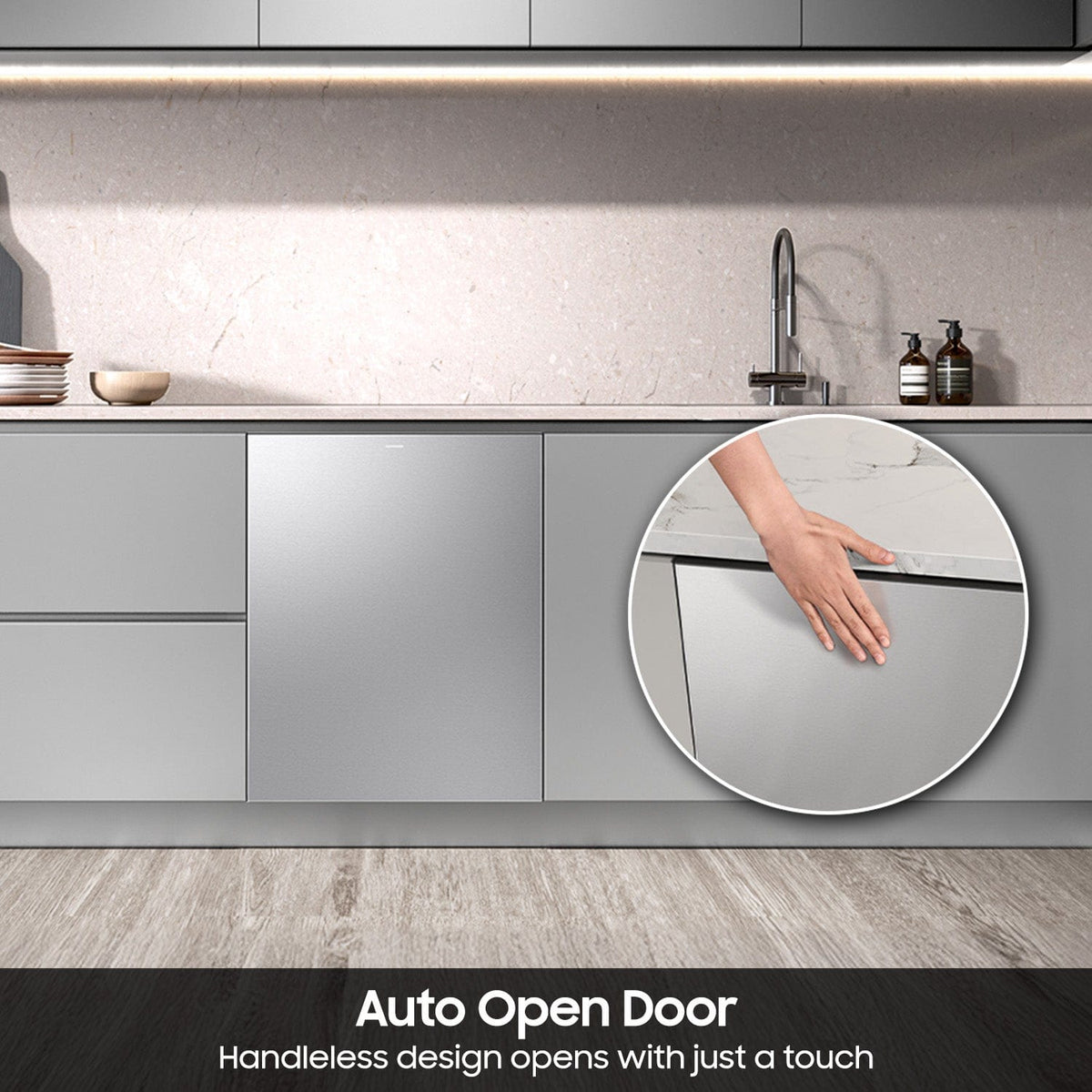 Samsung - 24” Smart Dry with AutoRelease Door Built-In Stainless Steel Tub Dishwasher with 3rd Rack Washing System, 38dBA - Stainless Steel