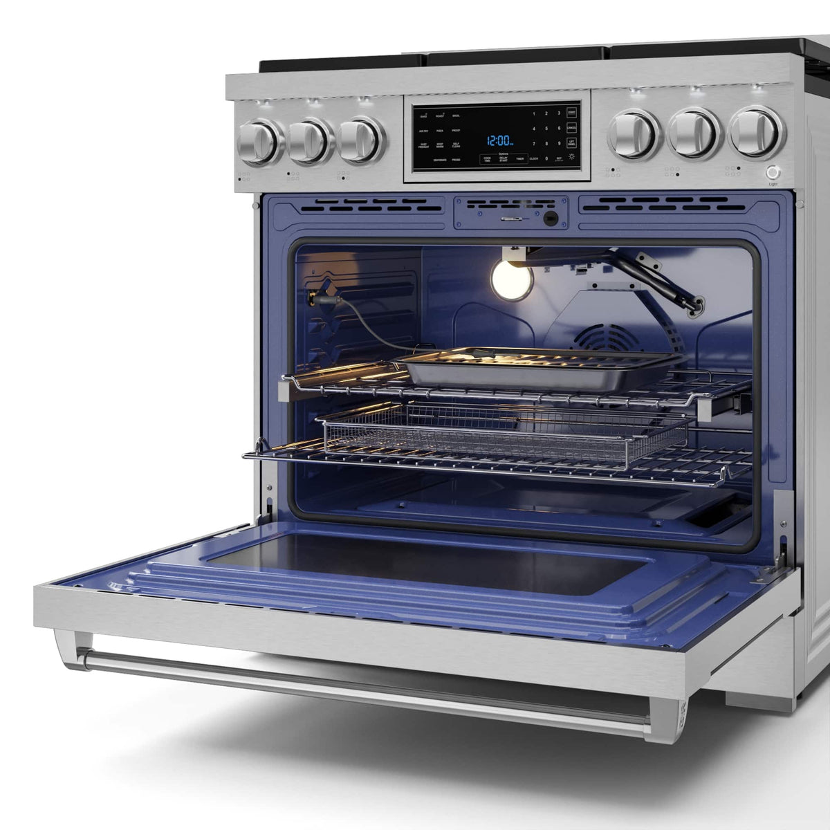 36 in. Wide 6 Burner Gordon Ramsay Series by Thor Kitchen 6.0 Cu. Ft Freestanding Gas Range - Stainless Steel