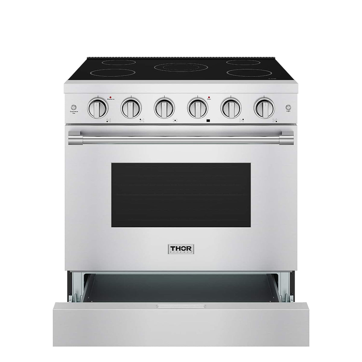 Thor Kitchen - 6 Cu. Ft Freestanding Electric Convection Range - Stainless Steel