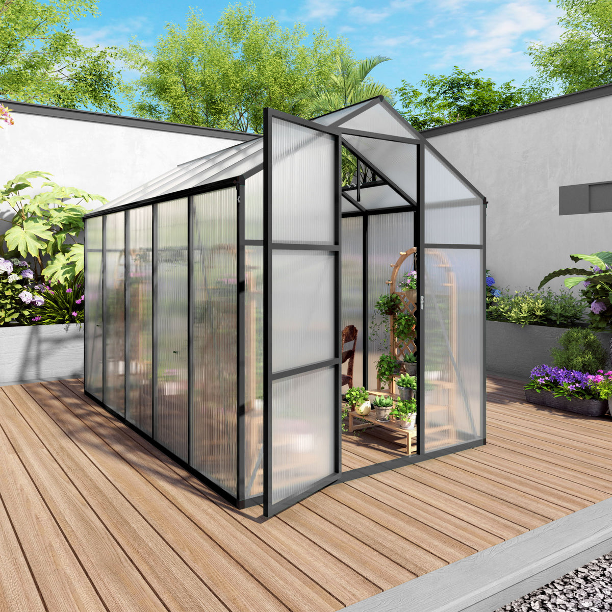 Casa cortavientos elevada con base sobreelevada