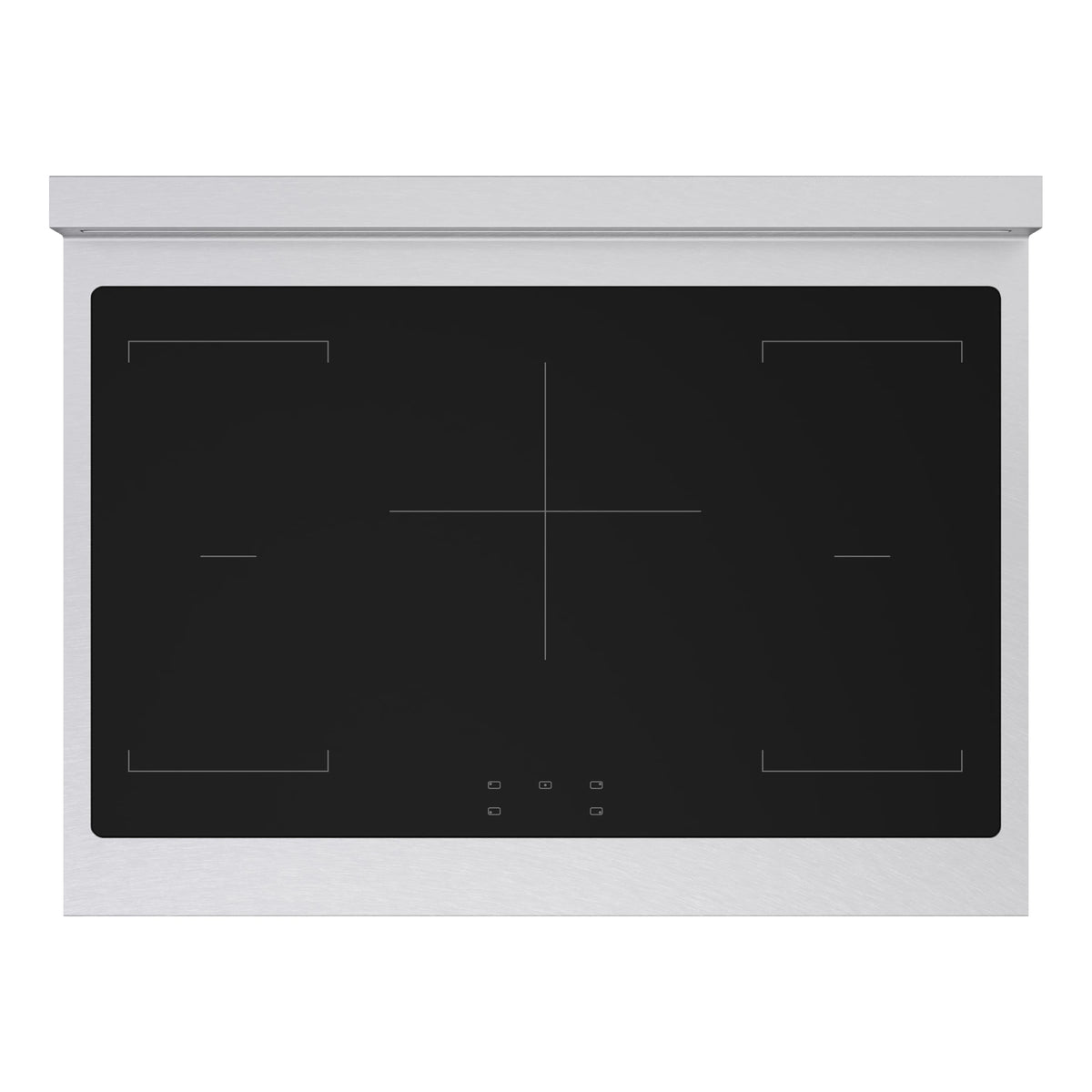 ZLINE - Autograph 36 in. 5.2 cu. ft. Marino Freestanding Induction Range with 5 Burners in Satin Steel with Black Accents - Satin Stainless Steel
