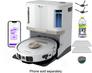 Shark - Stratos 2-in-1 Robot Vacuum & Mop With 25+ Hands-Free Features & NeverTouch Self-Cleaning Base - White