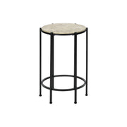 Round Accent Table For Living Room - Black