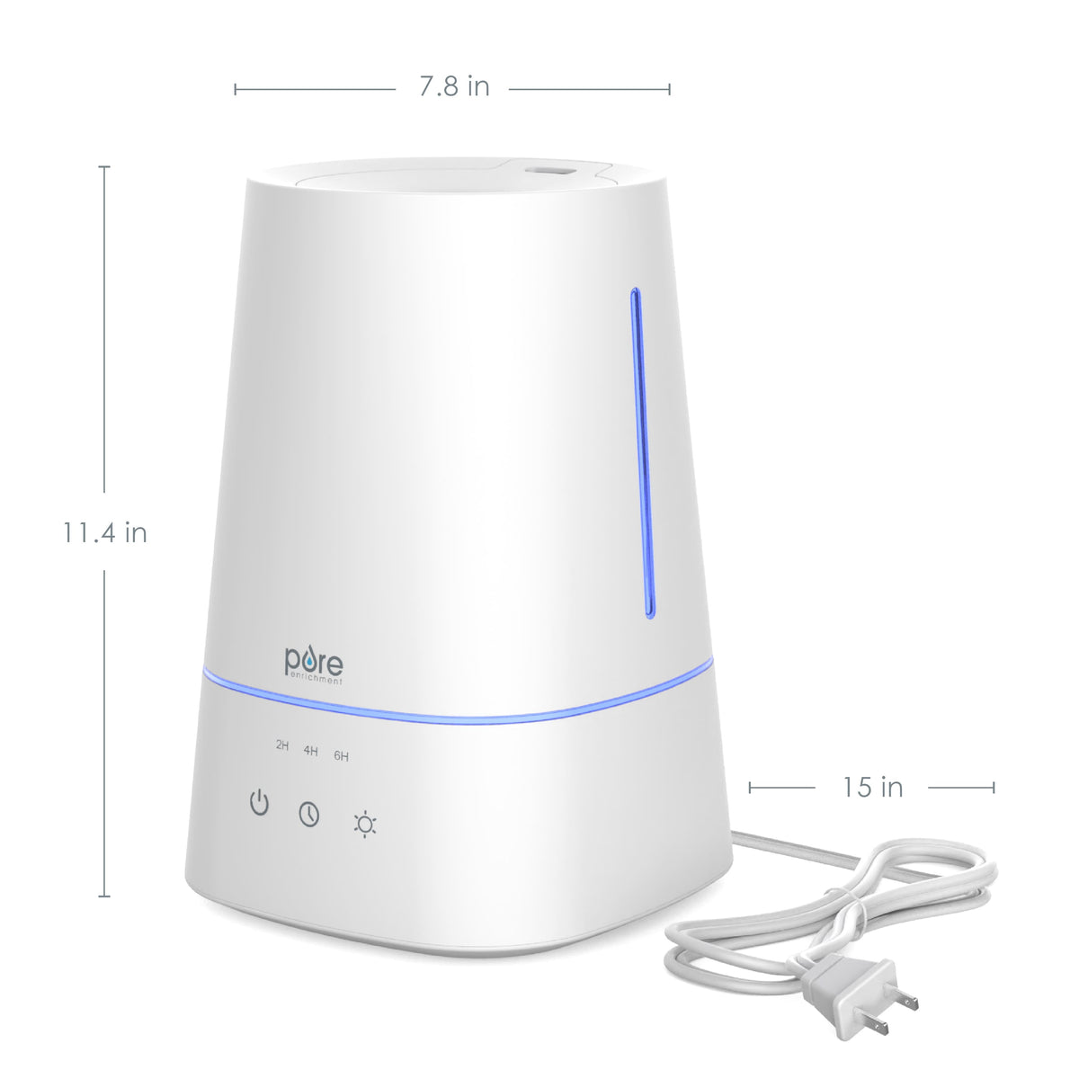Pure Enrichment - HUME Max - 1 Gallon Easy Top Fill Ultrasonic Cool Mist Humidifier - White