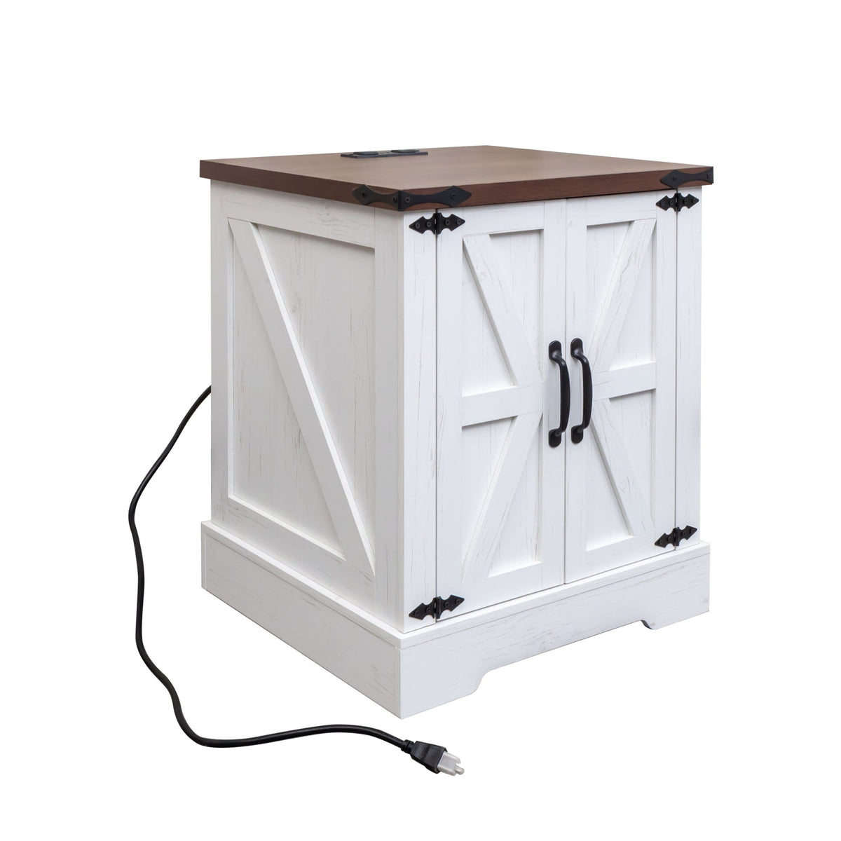 Mesa de noche con estante ajustable