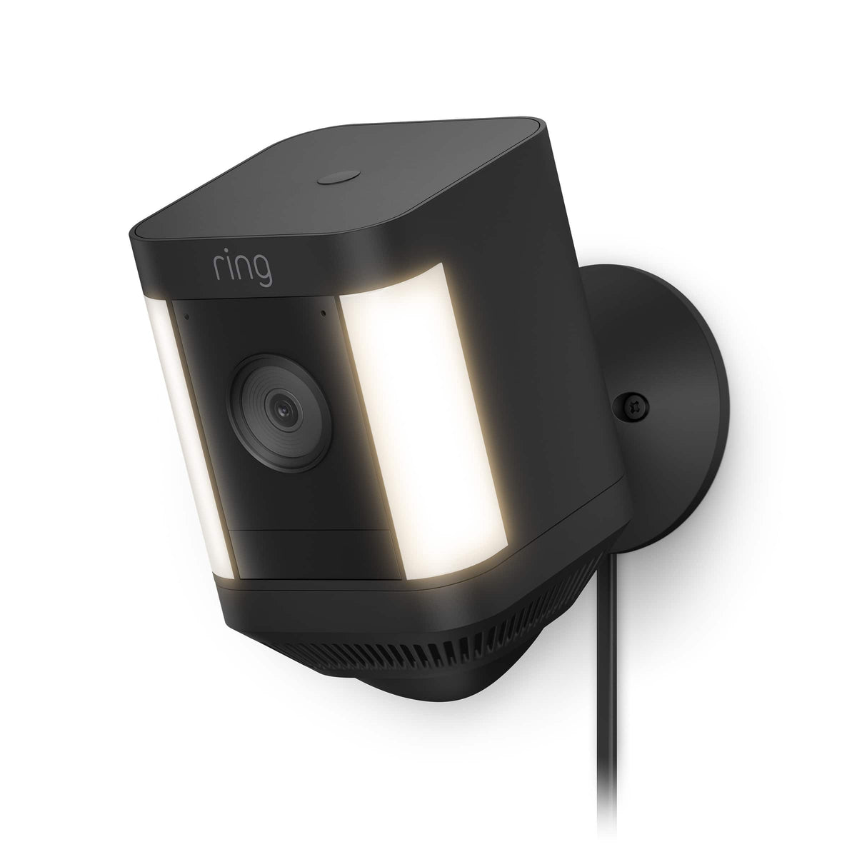 Ring - Spotlight Cam Plus Outdoor/Indoor 1080p Plug-In Surveillance Camera - Black