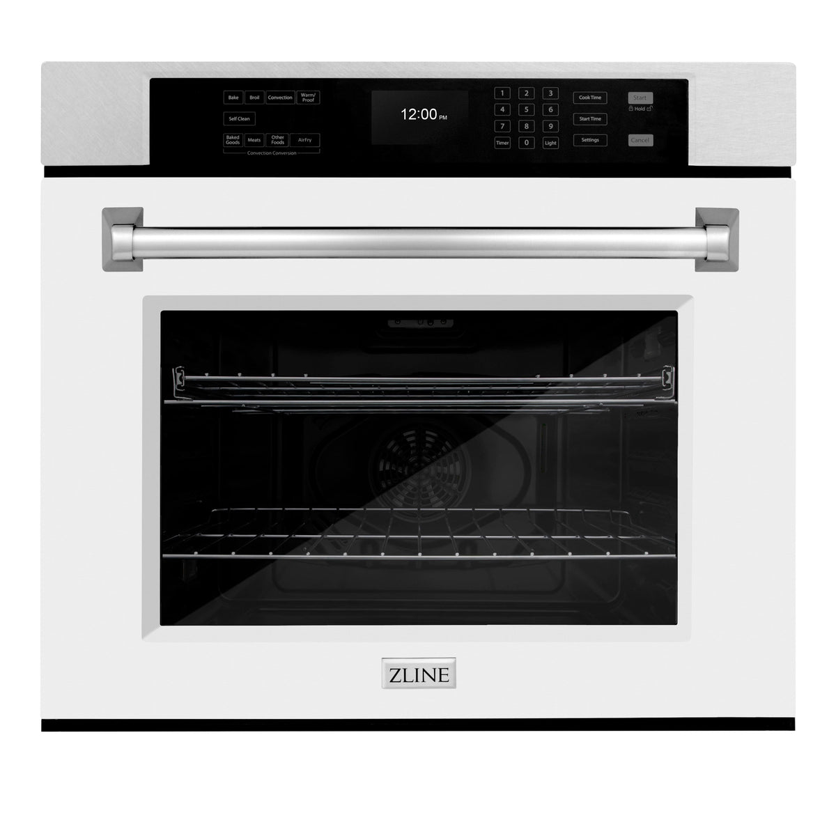 ZLINE - 30 in. True Convection Wall Oven w/ Air Fry w/ White Door - Satin Stainless Steel