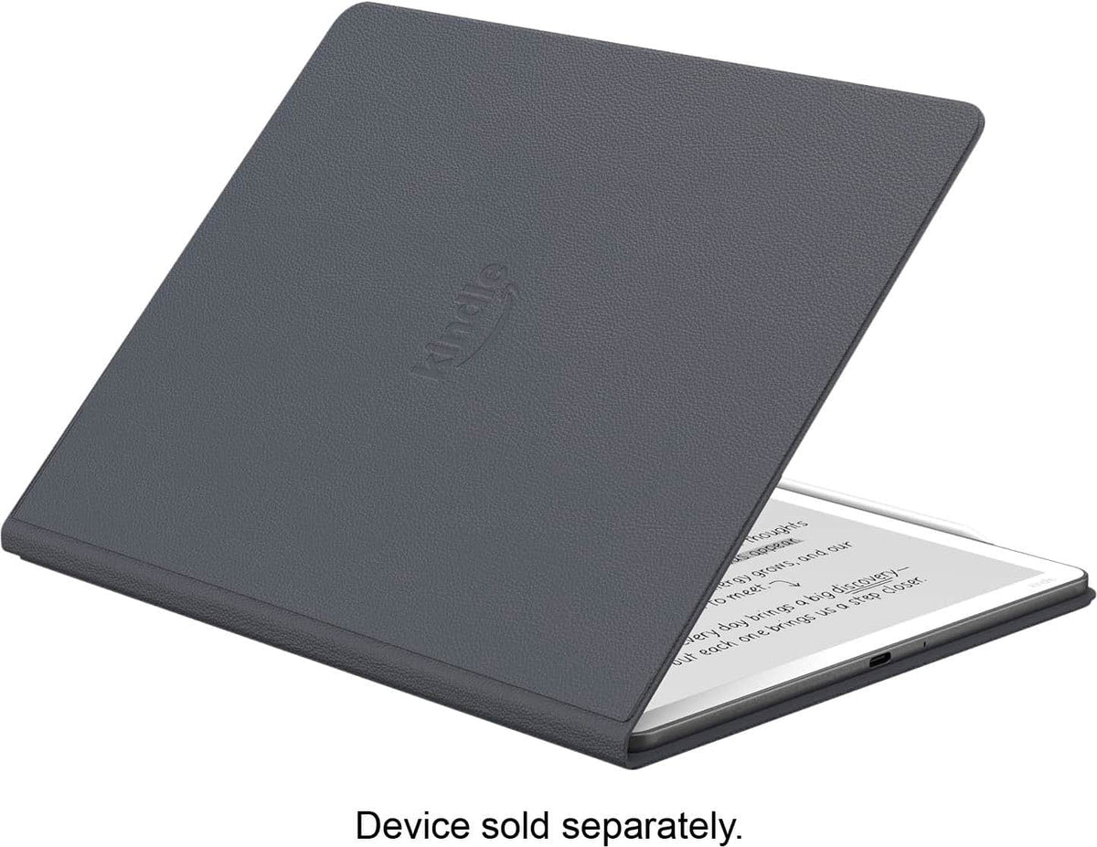 Amazon - Kindle Scribe Executive Folio Cover with Magnetic Attach, Sleek Protective Case - Premium Leather - Graphite