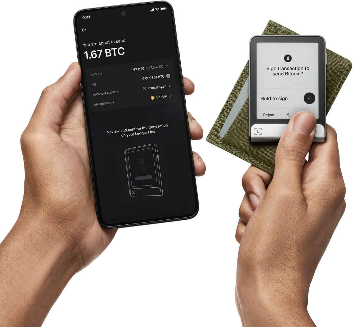 Ledger - Flex Crypto Hardware Wallet with Recovery Key - Graphite