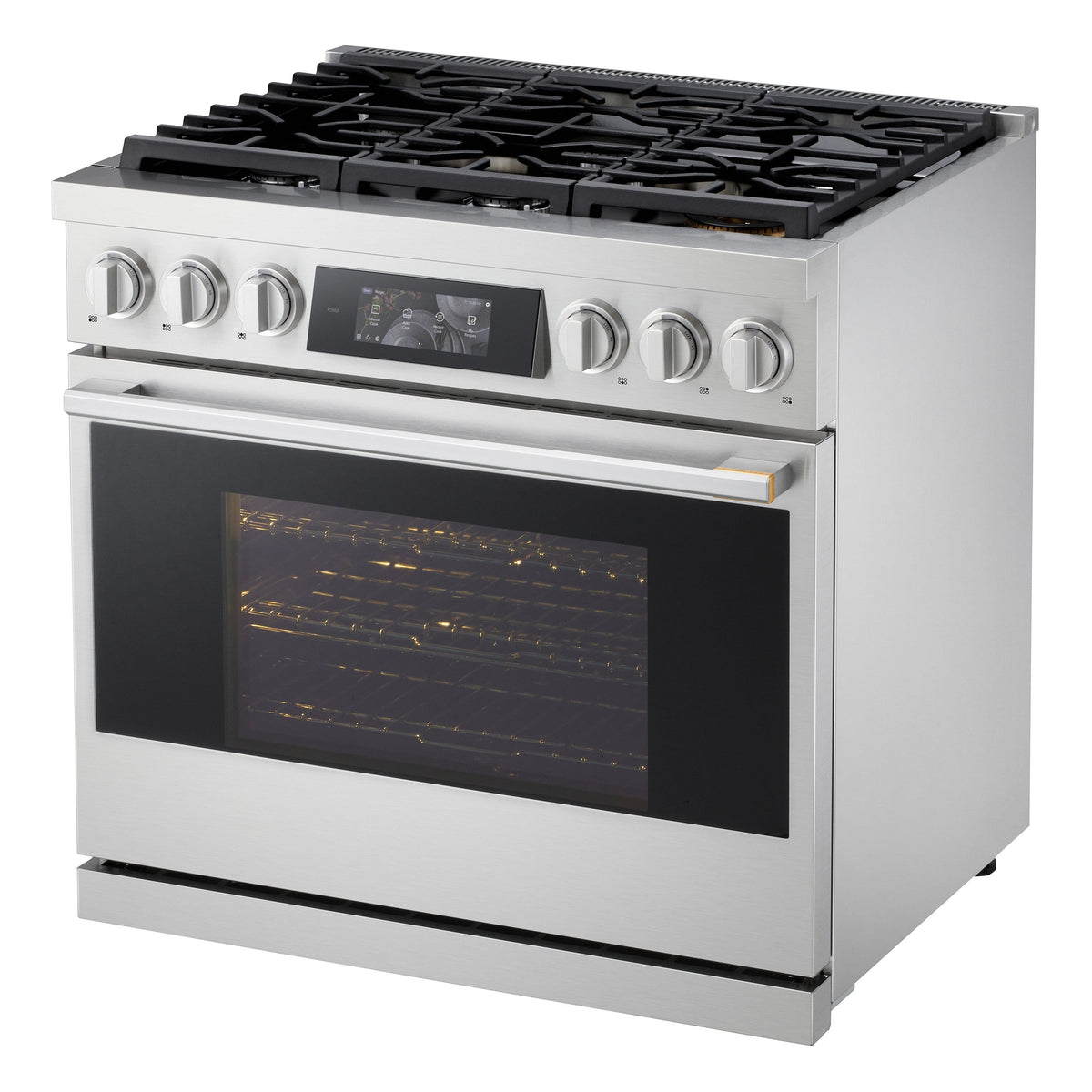 LG - SIGNATURE 36-in Wide 6.3 Cu. Ft. Slide-In Gas True Convect Pro Range with 6 Burners, AirFry, and UltraHeat 23K Burner - Stainless Steel