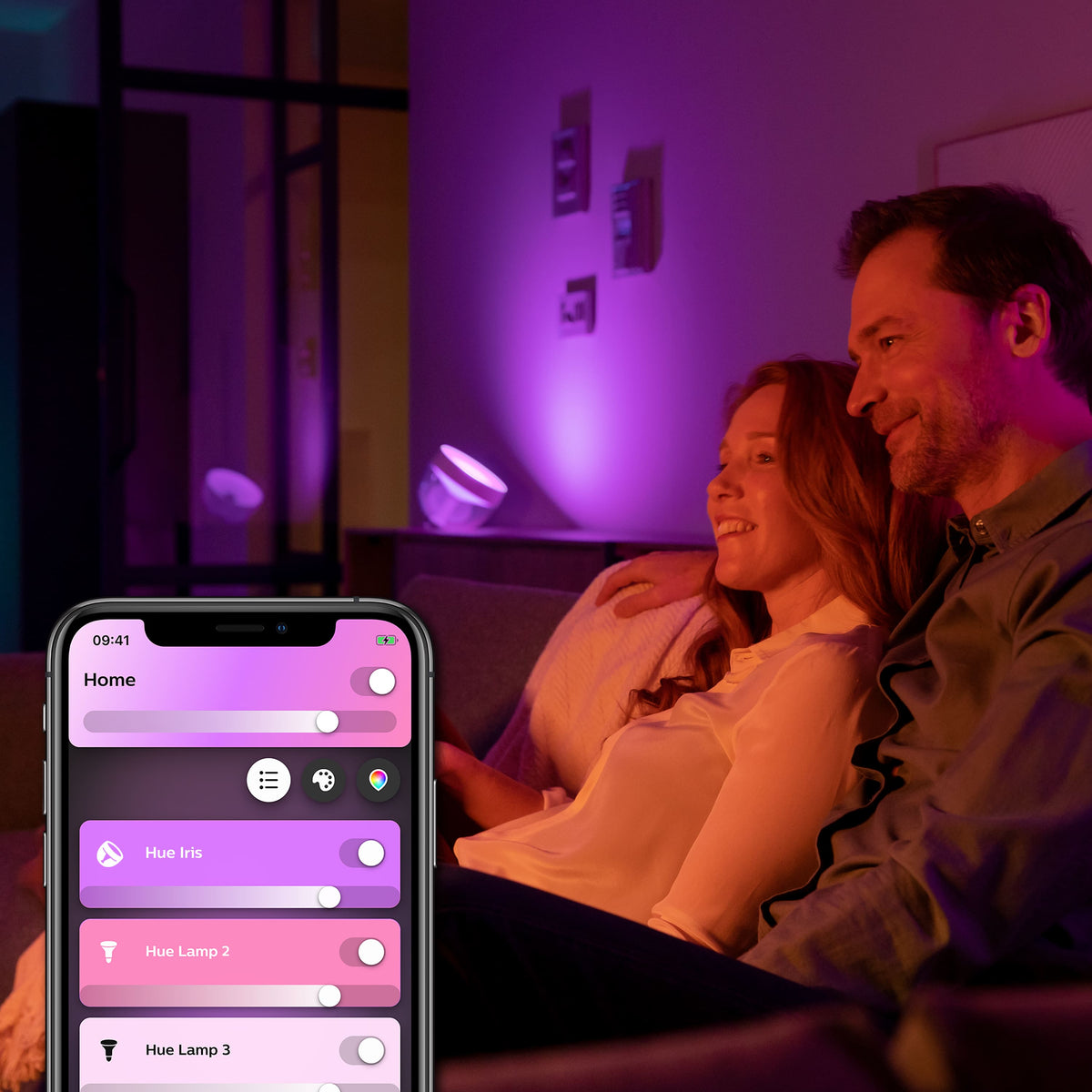 Philips - Hue Iris Table Lamp - White and Color Ambiance