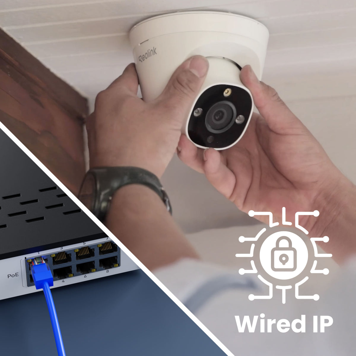 Reolink - 8-Channel, 4 - Dome Camera Indoor/Outdoor 4K 8MP PoE 2TB Smart NVR Security Surveillance System - White