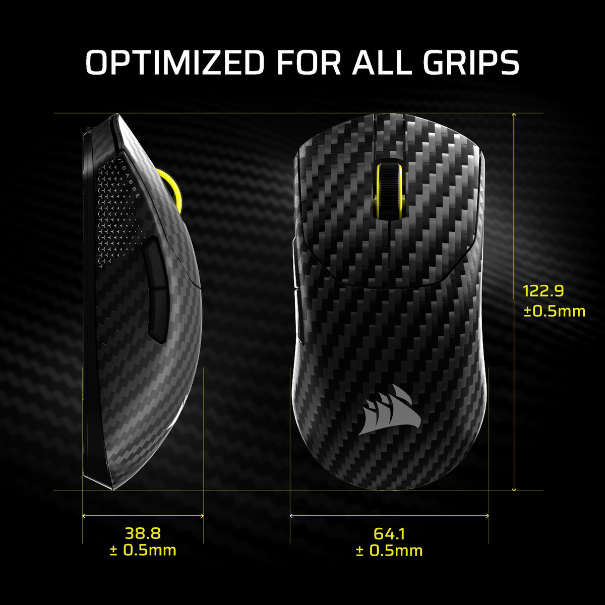 CORSAIR - SABRE v2 PRO Wireless FPS CF Gaming Mouse - Wireless - Black