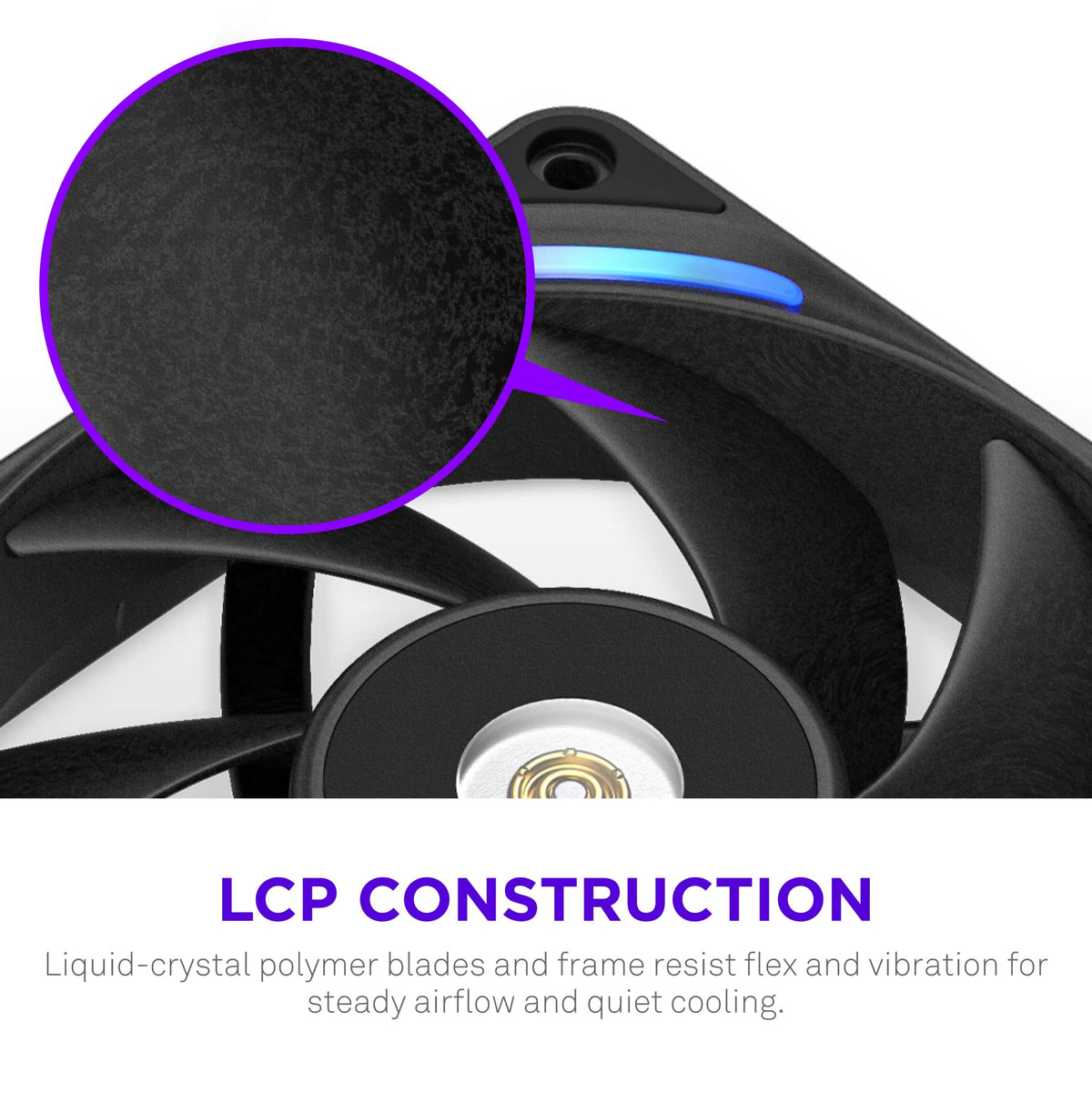 NZXT - F120X Performance Fan - 120mm PWM RGB Computer Case Fan with LCP Frame & Blades - Black