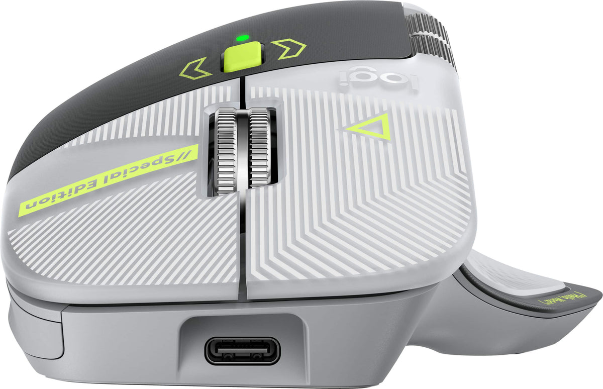Logitech - MX Master 4 Developer Edition, Ergonomic Wireless Mouse with Advanced Performance Haptic Feedback - Wireless - Yellow