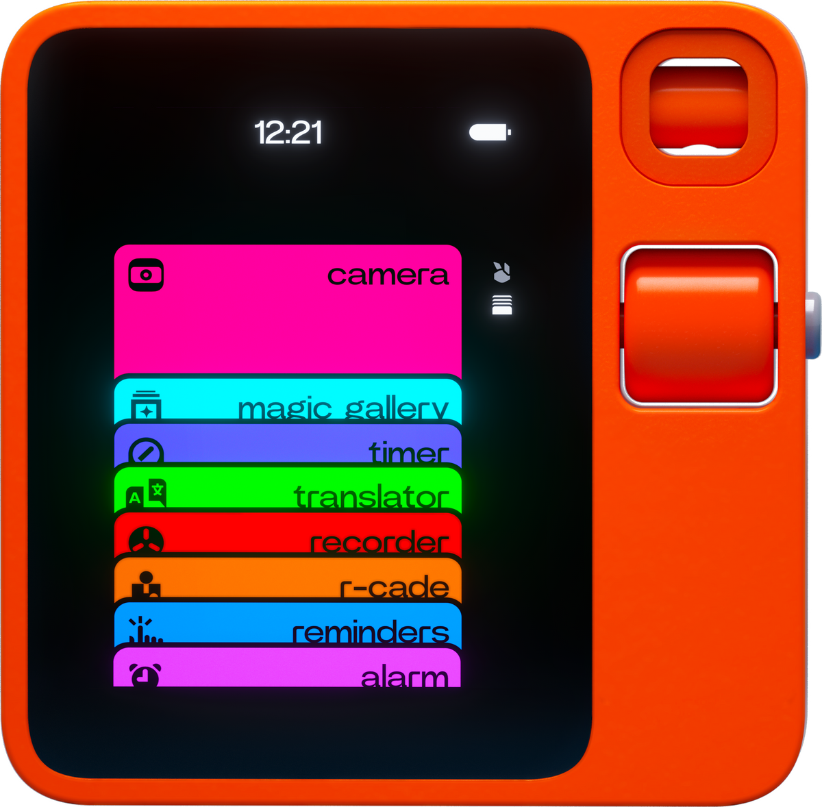 Rabbit - r1 | AI Recorder, Unlimited Transcripts, Voice Control HermesAgent, ClaudeCode, OpenClaw | No Subscription - Leuchtorange