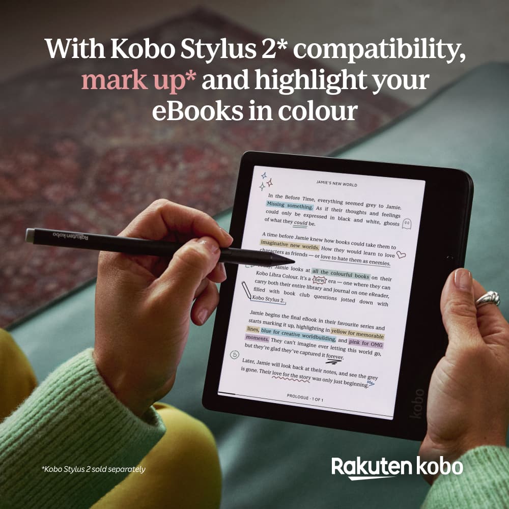 Kobo - Libra Colour | eReader | 7" Glare-Free Colour E Ink Kaleido 3 Display | Dark Mode Option | Waterproof - 2024 - Black