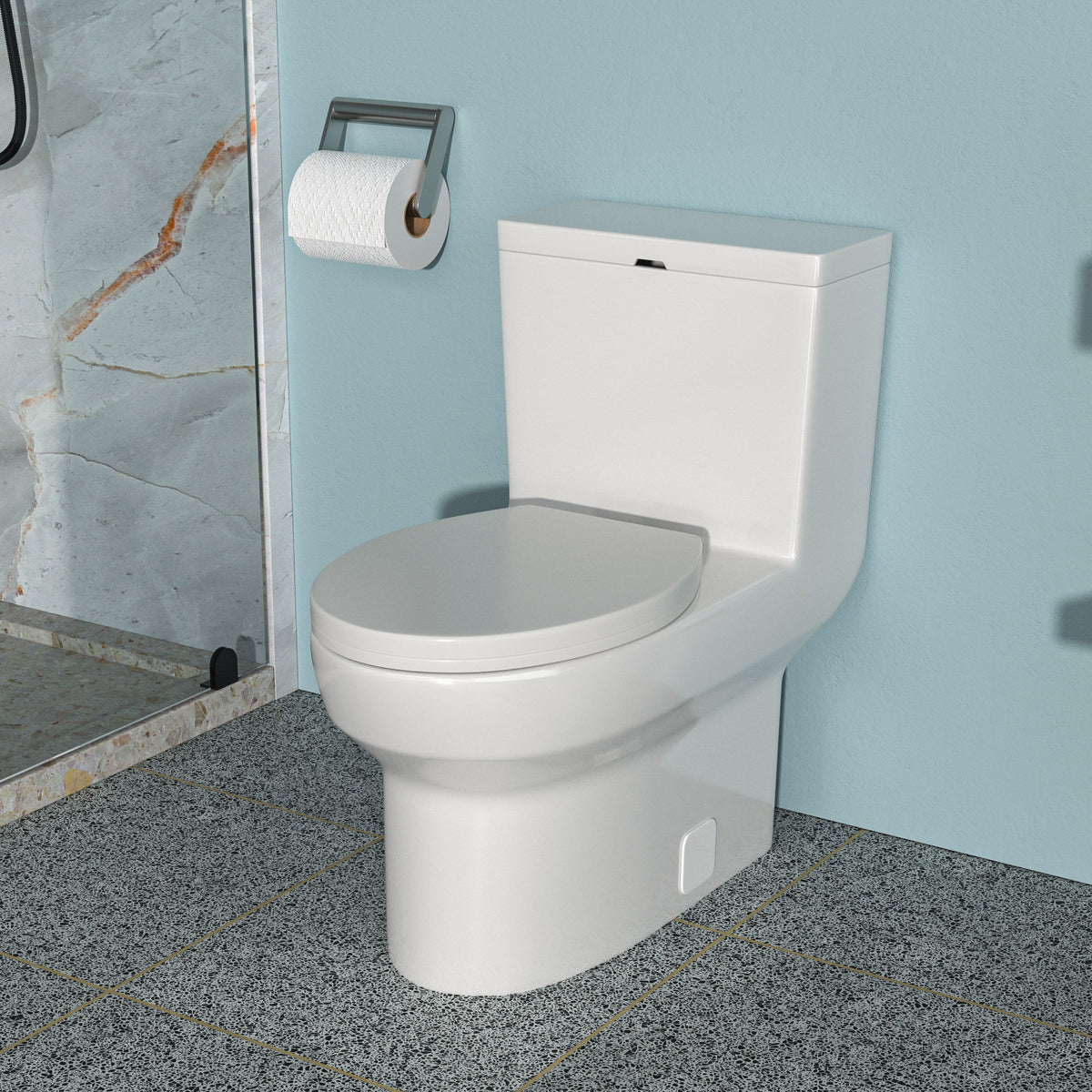 1 Piece Toilet & Soft Closing Seat - White
