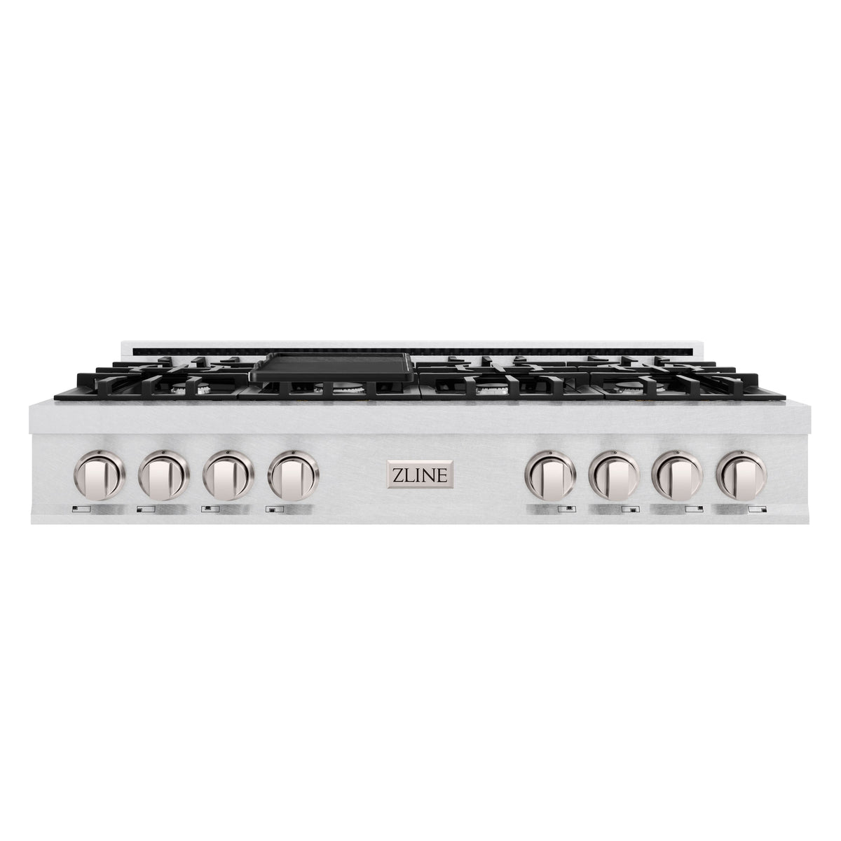 ZLINE - 48 in. Wide 7 Burner Classic Gas Rangetop withPorcelain Cooktop in Satin Stainless Steel (RTS-48) - Satin Stainless Steel