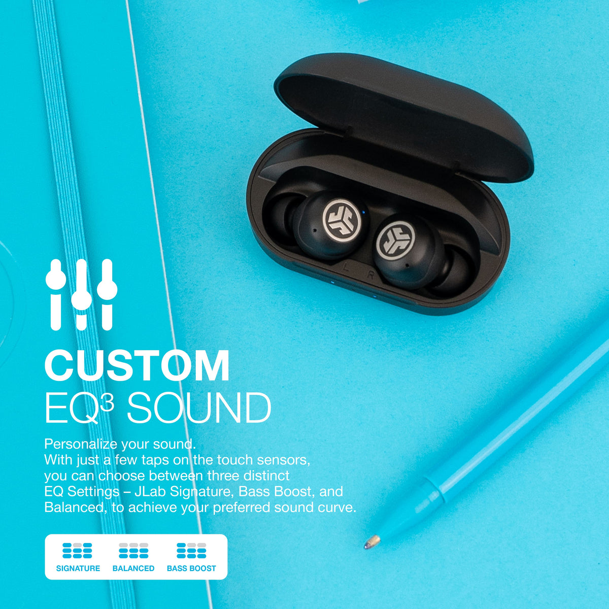 JLab - JBuds Air Pro True Wireless Earbuds - Black