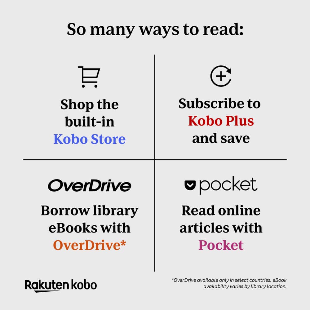 Kobo - Libra Colour | eReader | 7" Glare-Free Colour E Ink Kaleido 3 Display | Dark Mode Option | Waterproof - 2024 - Black