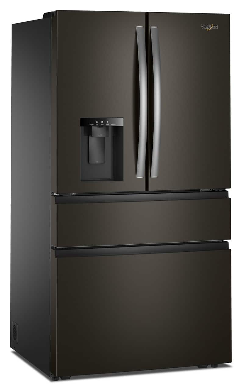 Whirlpool - 36 in. Wide 29 cu. ft. Family-Sized Capacity French Door Refrigerator with Flexible Temperature Drawer - Print Resist Blk Stnlss