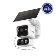 TP-Link - Tapo Wireless Dual-Camera Security, Pan-Tilt, 360° Viewing, 2K Crystal-Clear Video, Solar Charged - No Monthly Fee - White