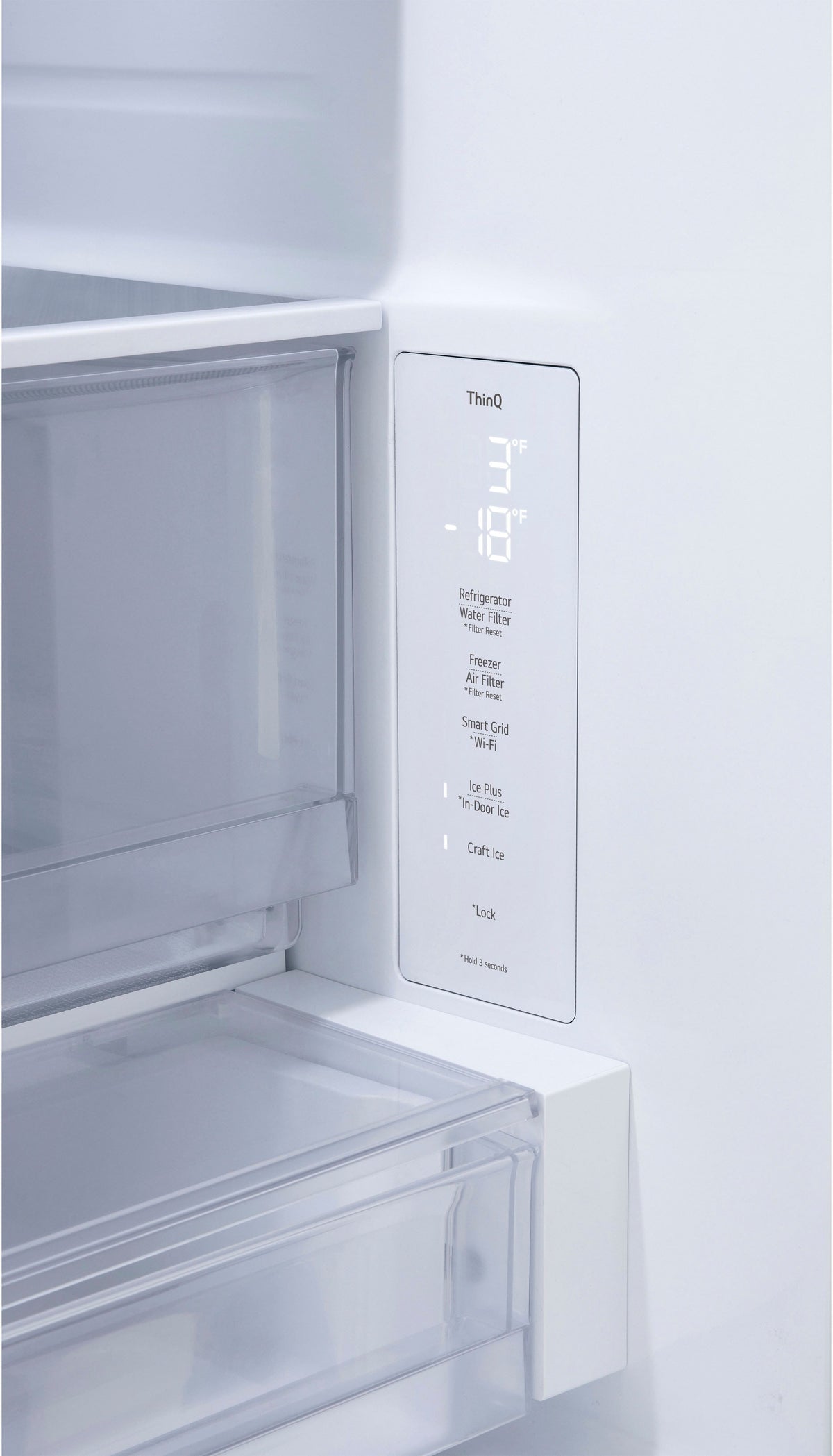 LG - 36-in Counter-Depth MAX 23.7 Cu. Ft. French Door Smart Refrigerator with Zero Clearance - Stainless Steel