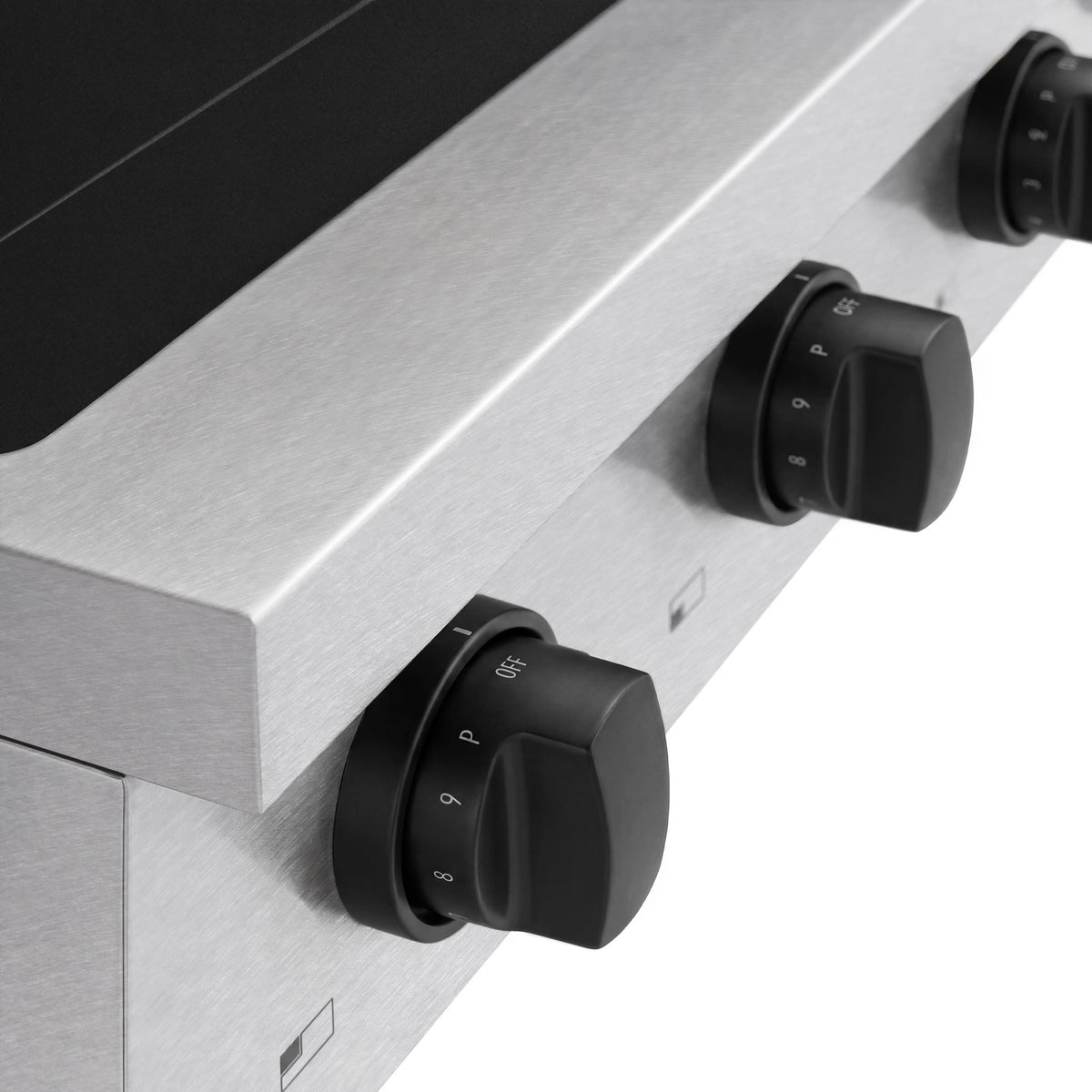 ZLINE - Autograph 36 in. Paramount Built-in Induction Rangetop with 5 Element Cooktop in Satin Steel & Matte Black Accents - Satin Stainless Steel