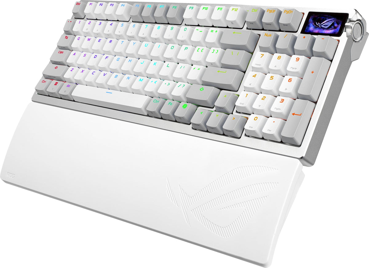 ASUS - ROG Azoth 96% Wireless Magnetic Hall Effect RGB Gaming Keyboard with Hot-Swappable ROG HFX V2 Switches - White